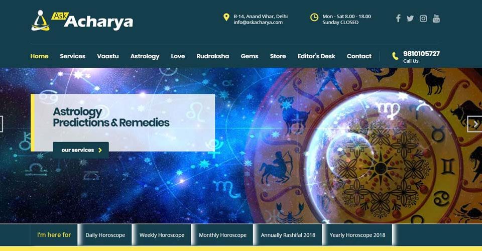 astrology website designer